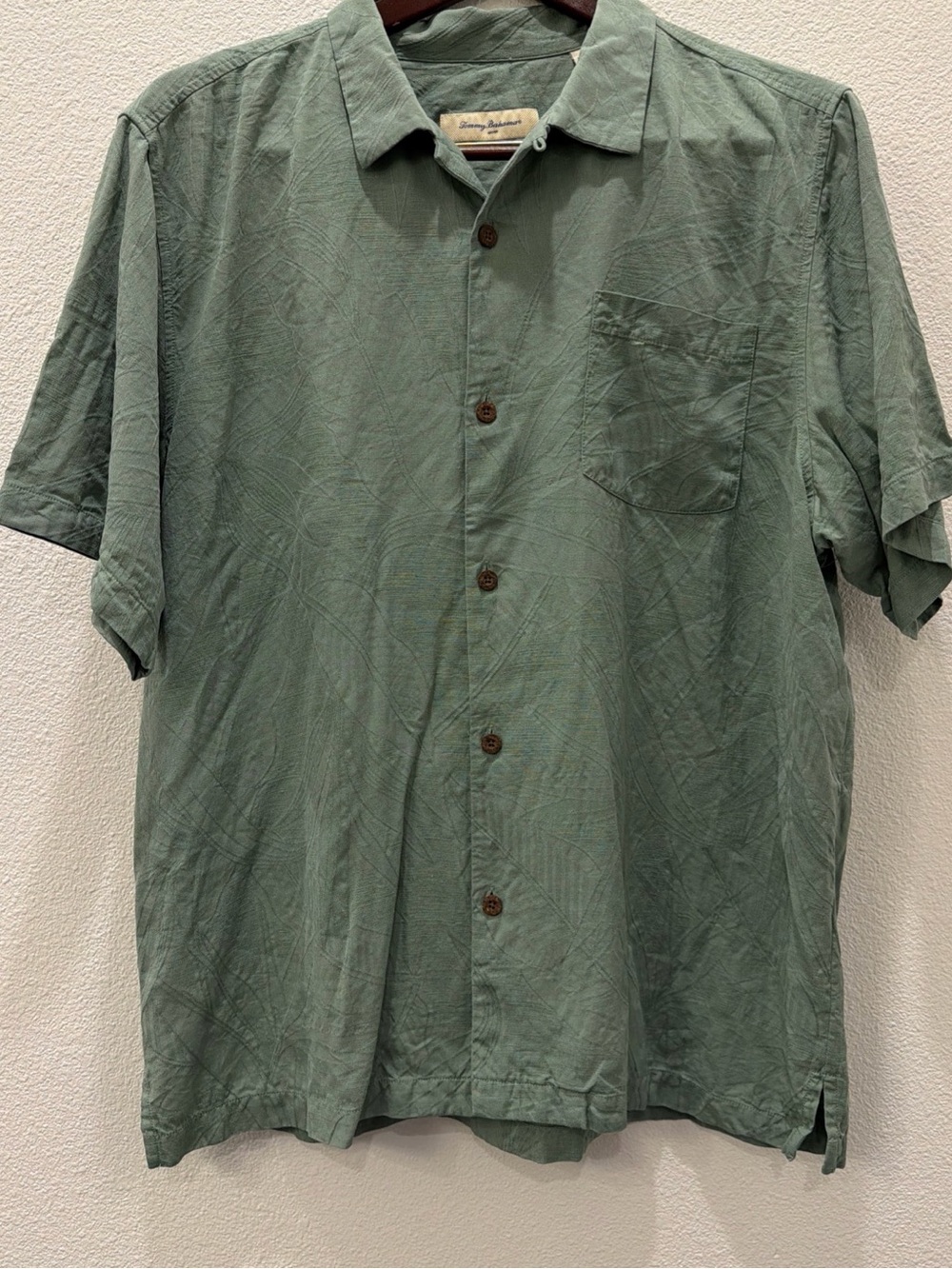 Tommy Bahama Short-Sleeve Button-Down Shirt in Sage Green